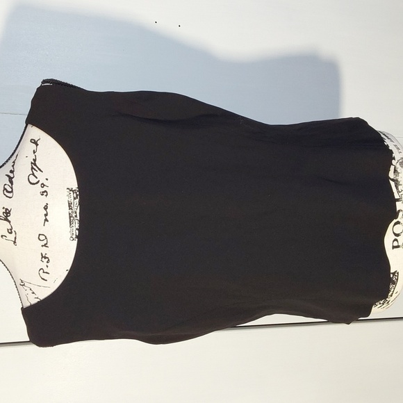 Kasper  Womens Black Chiffon Dress Tank Top Layering Minimalist Neutral Sz.12 - Picture 5 of 7